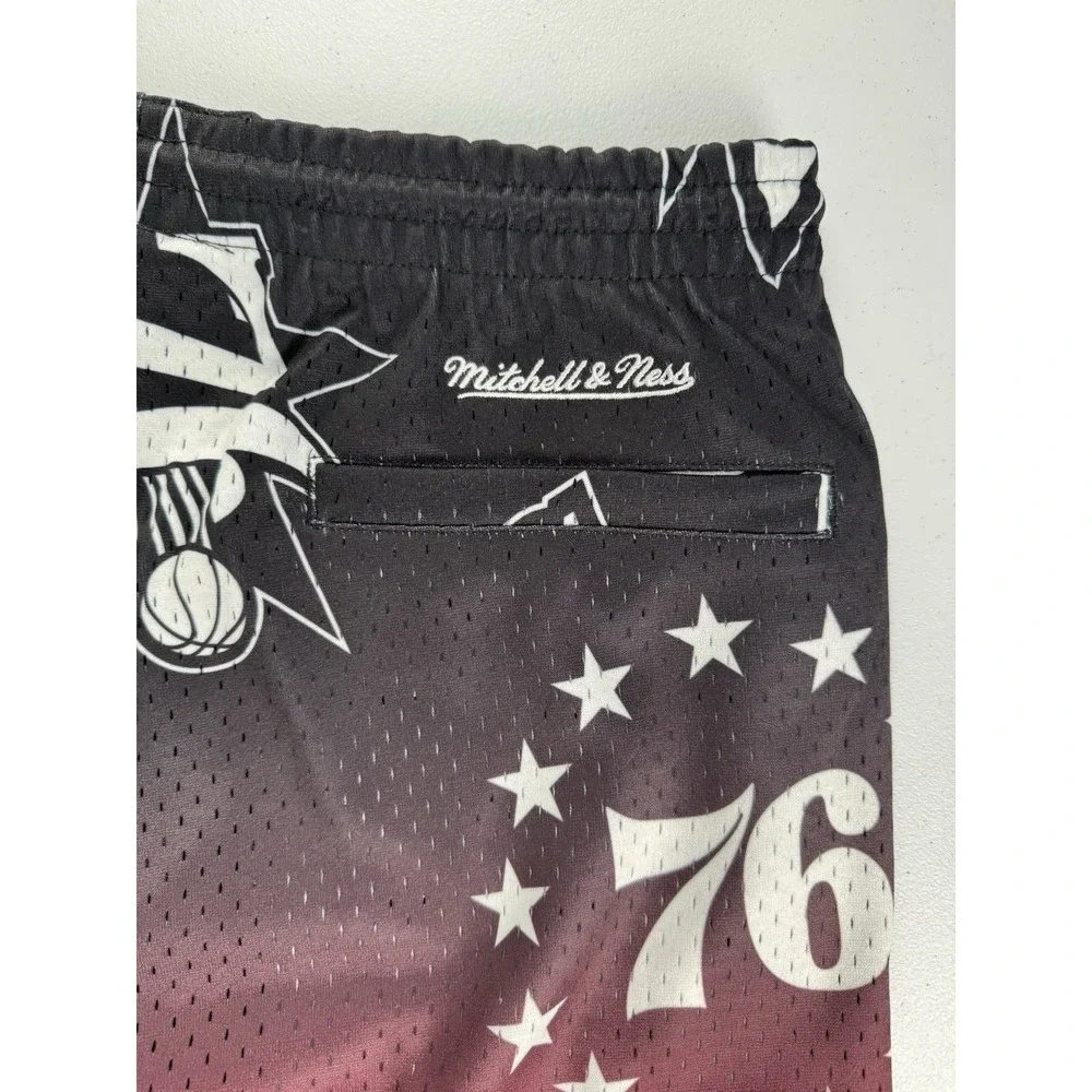 Mitchell & Ness Philadelphia 76ers NBA Destination Leisure‎ Camp Mesh Shorts L